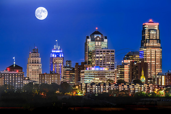 Supermoon Over Kansas City